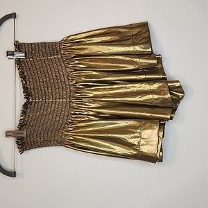 QUEEN OF SPARKLES, Gold swing shorts Sz. S